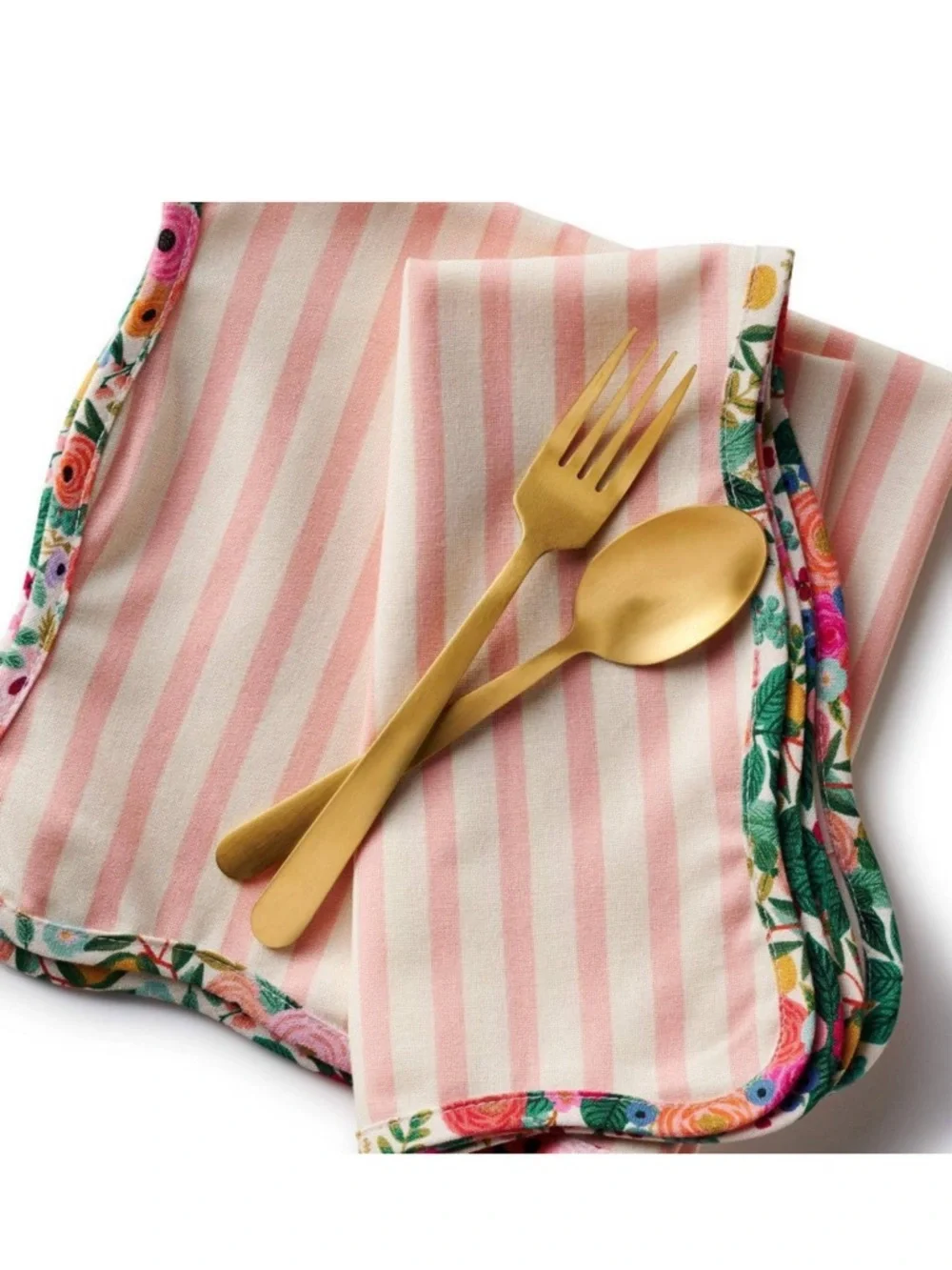 Rifle Paper Co. Rose Stripe  Cotton Napkin Set